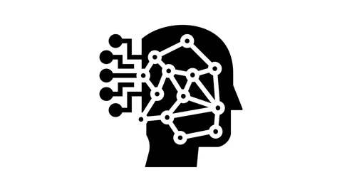 Machine learning big data glyph icon animation Stock Footage 326145750