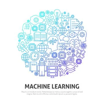 Machine Learning Circle Concept Stock Illustration
