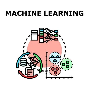 Machine learning computing data analysis and artificial intelligence Ilustración de archivo