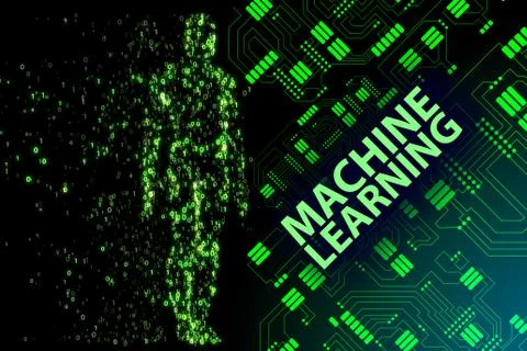 Machine learning concept - 3d rendering Stock-Illustration