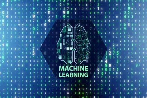 Machine learning concept - 3d rendering Stock-Illustration