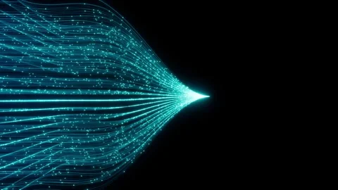 Machine Learning Concept with Digital Data Streams on Creative Background Stock Footage 335523712