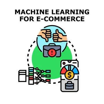 Machine learning concept for e commerce business analysis 库存插图