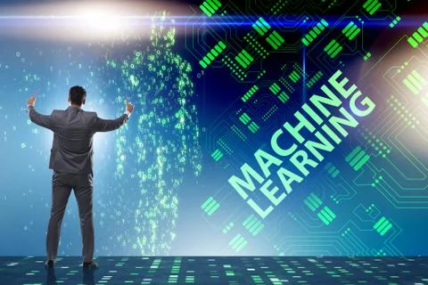 Machine learning concept as modern technology Foto stock