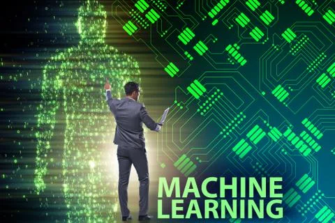 Machine learning concept as modern technology Foto stock
