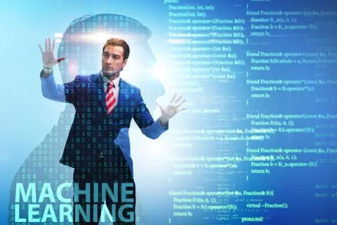 Machine learning concept as modern technology Foto stock
