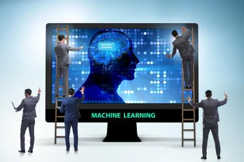 Machine learning concept as modern technology Foto stock