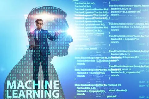 Machine learning concept as modern technology Foto stock