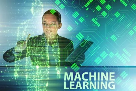 Machine learning concept as modern technology Foto stock