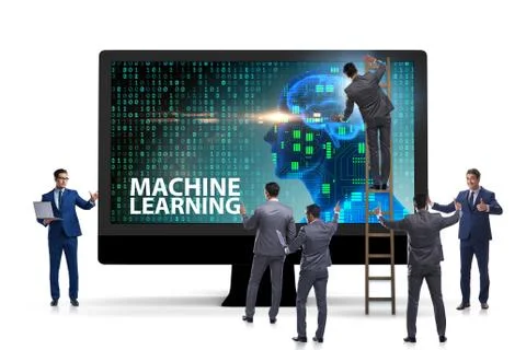 Machine learning concept as modern technology Foto stock