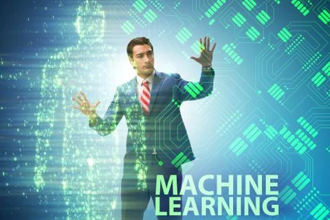 Machine learning concept as modern technology Foto stock