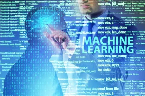 Machine learning concept as modern technology Foto stock