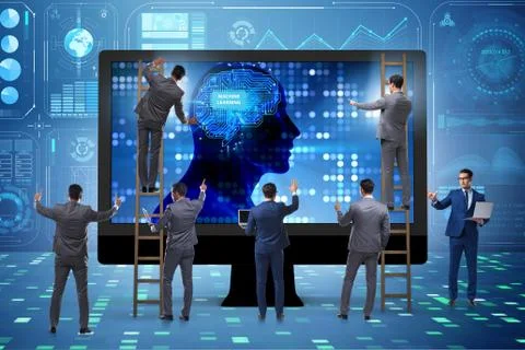 Machine learning concept as modern technology Foto stock