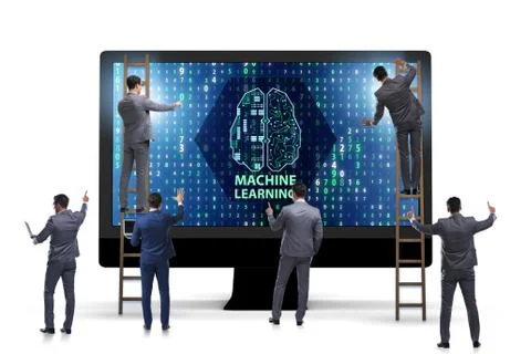 Machine learning concept as modern technology Foto stock