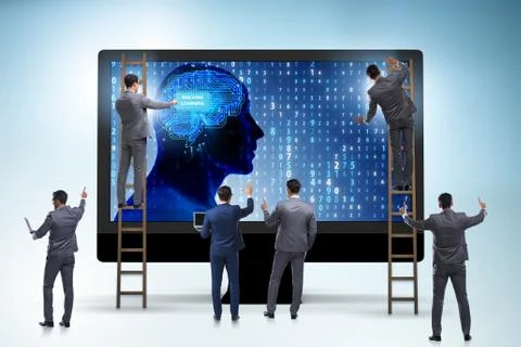 Machine learning concept as modern technology Foto stock