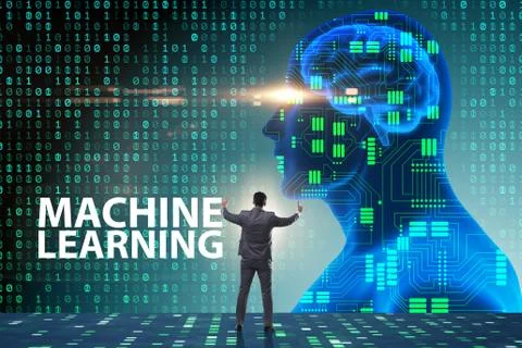 Machine learning concept as modern technology Foto stock