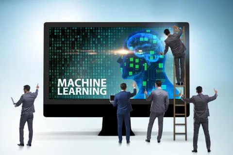 Machine learning concept as modern technology Foto stock
