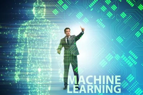 Machine learning concept as modern technology Foto stock