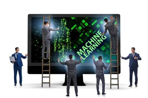 Machine learning concept as modern technology Foto stock