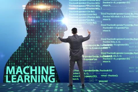 Machine learning concept as modern technology Foto stock