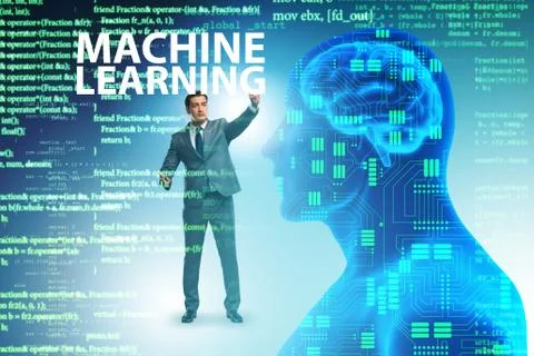 Machine learning concept as modern technology Foto stock
