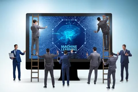 Machine learning concept as modern technology Foto stock