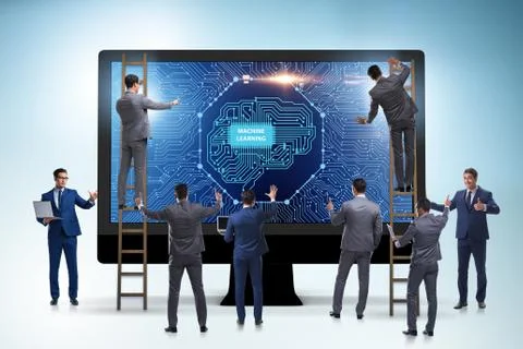 Machine learning concept as modern technology Foto stock
