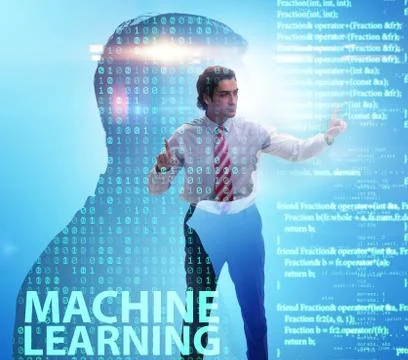 Machine learning concept as modern technology Foto stock