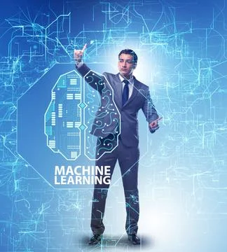 Machine learning concept as modern technology Foto stock
