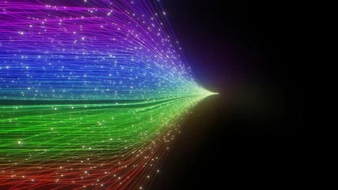 Machine Learning CPU Chip Active Processing Data Loop Stock Footage 335533144