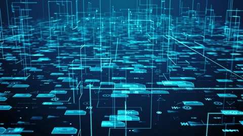 Machine Learning Data Mining Digital Information Technology  Stock Footage 276949491