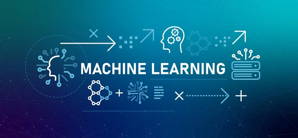 Machine Learning data processing and pattern recognition system learning イラスト素材