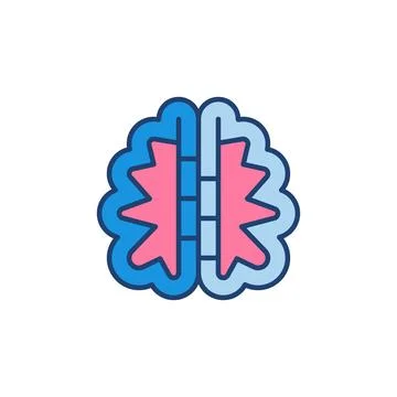 Machine Learning Digital Brain vector concept creative icon Stock Illustration