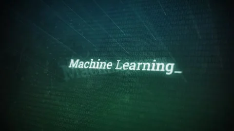 Machine Learning on digital screen message on computer screens V03 Video stock 317002517
