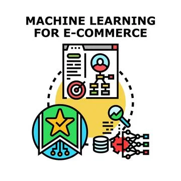 Machine learning for e commerce business optimization Stock Illustration