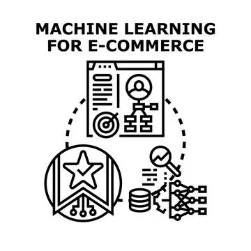 Machine learning for e commerce business optimization Stock Illustration
