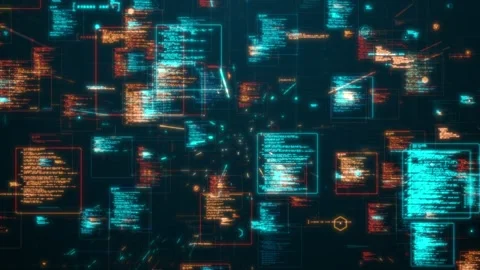 Machine Learning Evolution, From Basic Algorithms to Advanced Computing Stock Footage 267793738