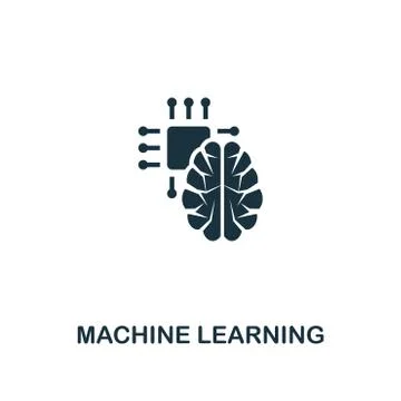 Machine Learning icon. Premium style design from artificial intelligence icon Stock Illustration