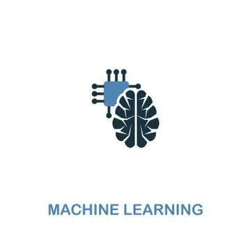 Machine Learning icon in two colors design. Premium style from artificial イラスト素材