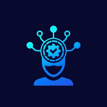 Machine learning icon for web イラスト素材