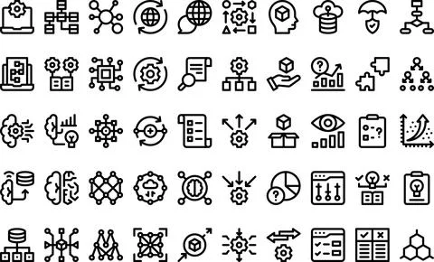 Machine learning icons High-Quality Vector Icons Collection with Editable Stroke イラスト素材