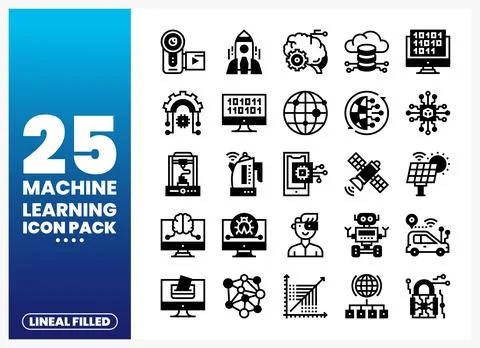 Machine Learning Icons Pack イラスト素材