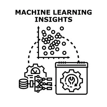 Machine learning insights developing data analysis concept イラスト素材