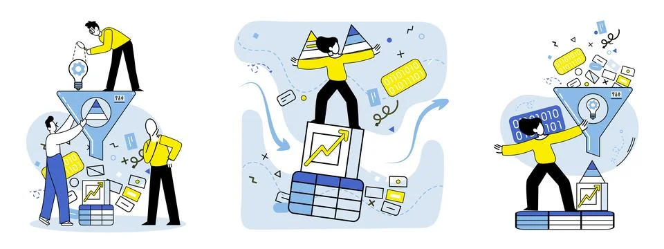 Machine learning. The intellect machine learning algorithms lies in their Stock Illustration