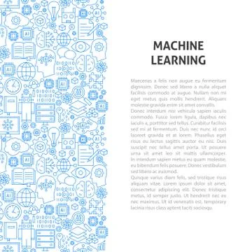 Machine Learning Line Pattern Concept Illustrazione stock