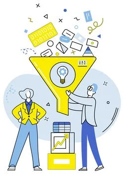 Machine learning. The machine learning concept revolves around training Illustrazione stock