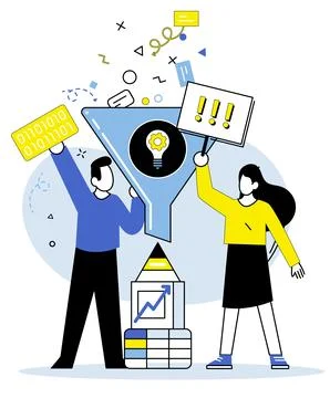 Machine learning. Machine learning is technology uses data to train algorithms Stock Illustration