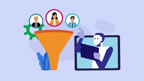 Machine learning management, big data analysis concept, digital marketing f.. Stock Footage 302533802