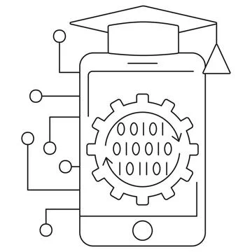 Machine Learning for Mobile Devices icon 스톡 일러스트