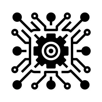 Machine Learning Model Line Icon, Outline Symbol for Predictive Analytics, .. Stockillustratie